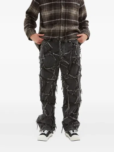 NAHMIAS PATCHWORK FRAYED JEANS