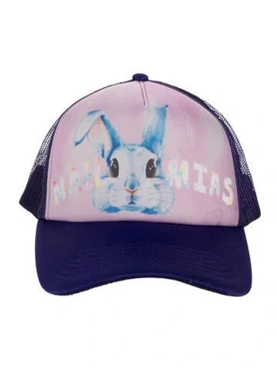 Pre-owned Nahmias Pattern Print Trucker Hat In Purple