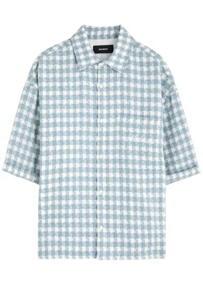 Nahmias Plaid-jacquard Woven Shirt In Grey