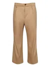 Nahmias Pleated Trousers Sand Tropical In Brown
