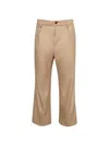 Nahmias Pleated Trousers Sand Tropical In Brown