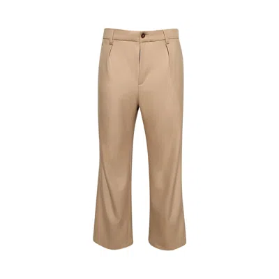 Pre-owned Nahmias Pleated Trousers 'sand Tropical Wool' | Tan | Men's Size 38