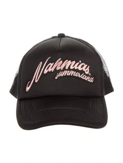 Pre-owned Nahmias Polyester Blend Trucker Hat In Black