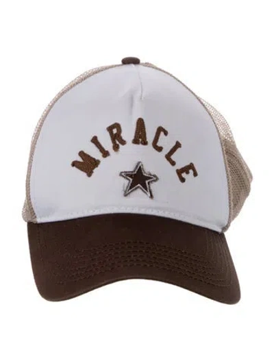 Pre-owned Nahmias Printed Embroidered Baseball Hat In Brown