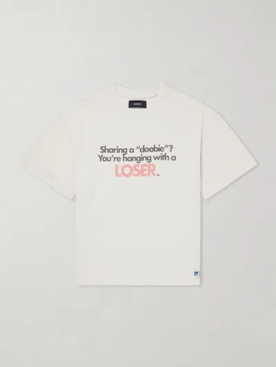 Nahmias Psa Printed Cotton-jersey T-shirt In White