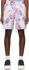 Nahmias Men's Grape Swishers Silk Shorts In Grape Print