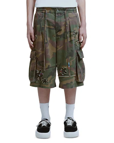 Nahmias Relaxed Fit Floral Patch 13.3 Camouflage Cargo Shorts In Multi