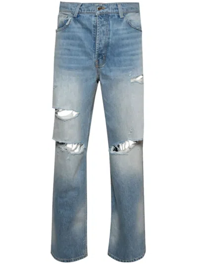 Nahmias Ripped Stonewashed Jeans In Blue