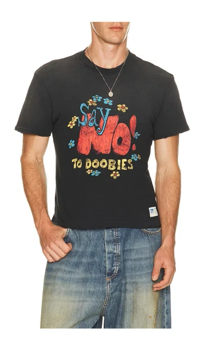 Nahmias Say No Open Hem Fitted Tee In Black