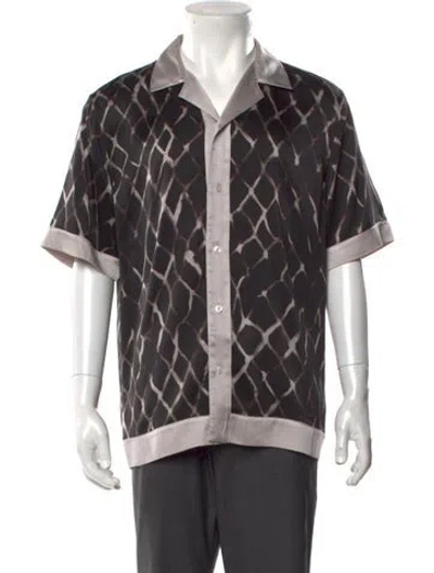 Pre-owned Nahmias Silk Graphic Print Shirt In Multi