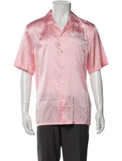 Pre-owned Nahmias Silk Graphic Print Shirt W/ Tags In Pink