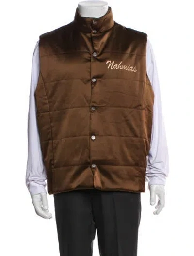 Pre-owned Nahmias Silk Vest W/ Tags In Brown