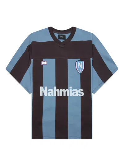 Nahmias Soccer Striped T-shirt In Blue