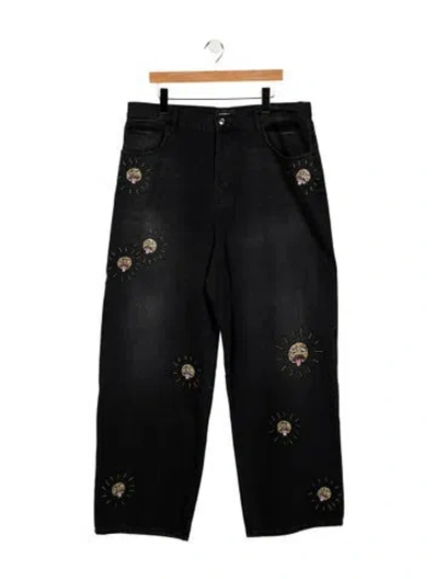 Pre-owned Nahmias Straight-leg Jeans In Black
