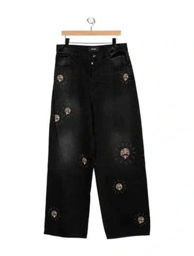 Pre-owned Nahmias Straight-leg Jeans In Black