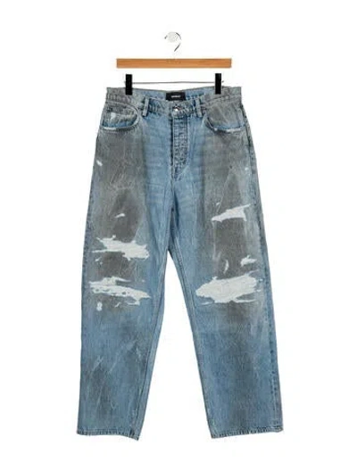 Pre-owned Nahmias Straight-leg Jeans In Blue