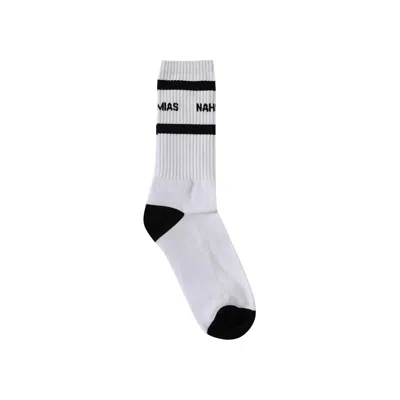 Pre-owned Nahmias Striped Socks 'white' | Men's Size Onesize