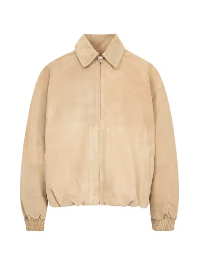 Nahmias Studio Suede Jacket In Neutral