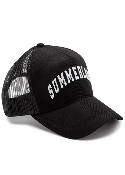 Nahmias Summerland Corduroy Trucker Cap In Black