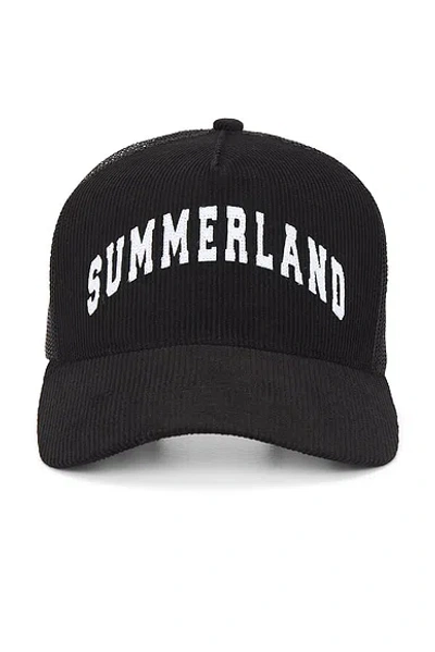 Nahmias Summerland Corduroy Trucker Hat In Black