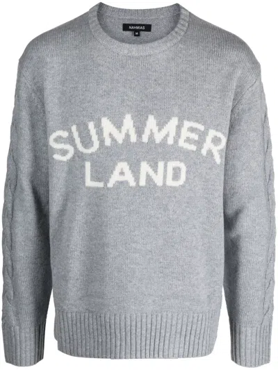 Nahmias Summerland Intarsia-knit Jumper In Grey