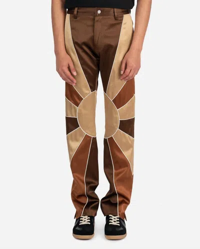 Nahmias Sunshine Silk Trousers In Brown In Animal Print