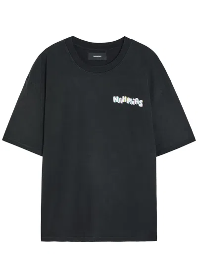 Nahmias Swirl Star Printed Cotton T-shirt In Black