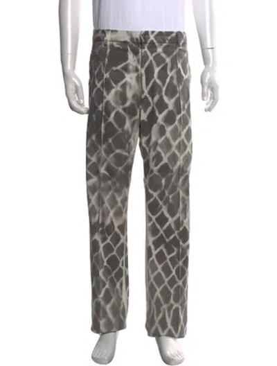 Pre-owned Nahmias Tie-dye Print Pants In Gray