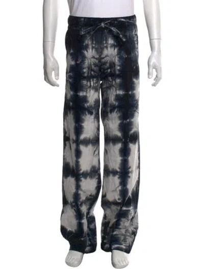 Pre-owned Nahmias Tie-dye Print Sweatpants In Blue