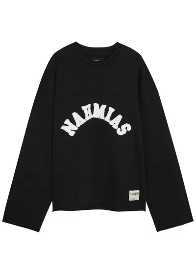 Nahmias Varsity Logo-appliquéd Cotton T-shirt In Black