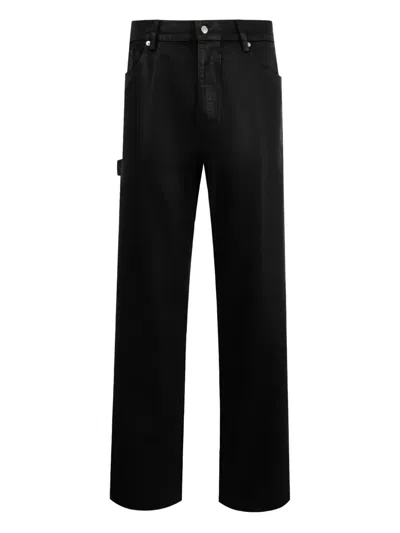 Nahmias Waxed Baggy Jeans In Black