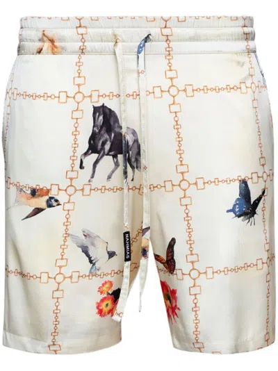 Nahmias Wildlife-print Shorts In Neutrals