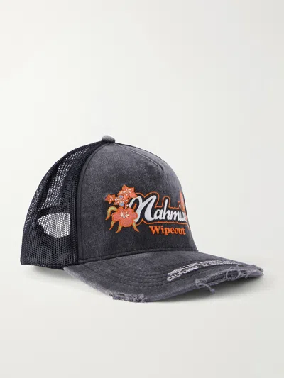 Nahmias Wipeout Cotton-canvas Cap In Black
