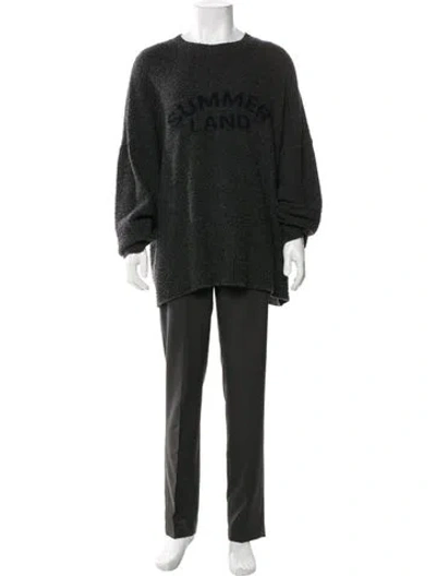 Pre-owned Nahmias Wool Crew Neck Cardigan In Green