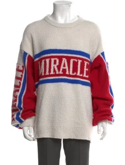Pre-owned Nahmias Wool Graphic Print Pullover In Multi