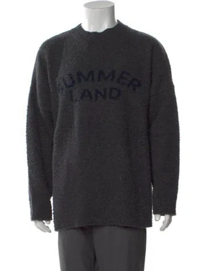 Pre-owned Nahmias Wool Graphic Print Pullover W/ Tags In Gray