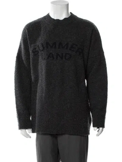 Pre-owned Nahmias Wool Graphic Print Pullover W/ Tags In Gray