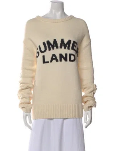 Pre-owned Nahmias Wool Graphic Print Sweater In Neutral