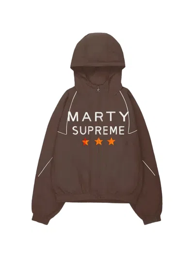 Nahmias X Marty Supreme Printed Sport Jacket In Brown