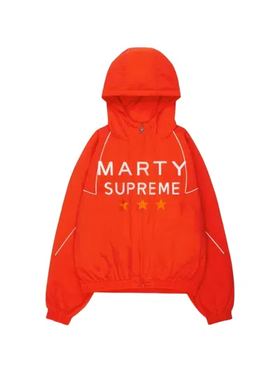 Nahmias X Marty Supreme Star-print Sport Jacket In Orange
