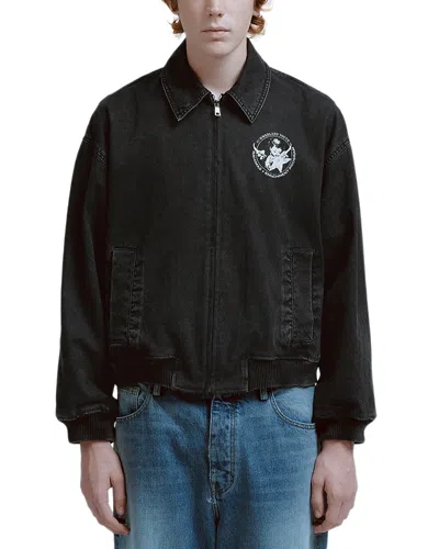 Nahmias Youth Enrichment Graphic Trucker Jacket In Black