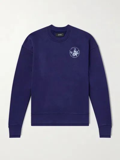 Nahmias Youth Enrichment Logo-print Cotton-jersey Sweatshirt In Blue