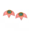 Nahua Women's Braz Ear-chip Stud Earring In Melon/aventurine In Pink
