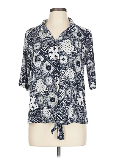 Pre-owned Naif 3/4 Sleeve Blouse In Blue