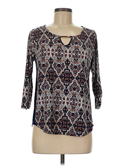 Pre-owned Naif 3/4 Sleeve Blouse In Blue
