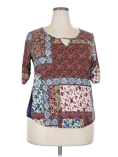 Pre-owned Naif 3/4 Sleeve Blouse In Blue
