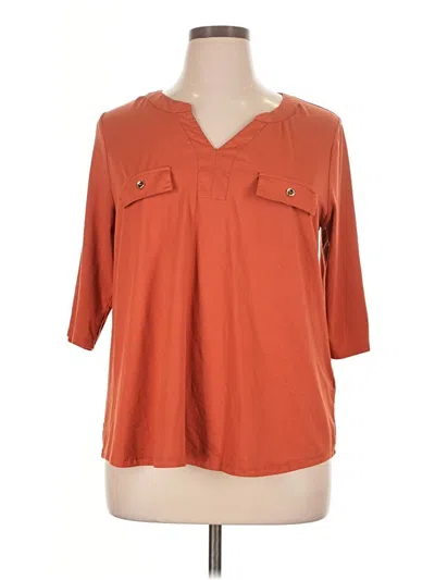 Pre-owned Naif 3/4 Sleeve Blouse In Orange