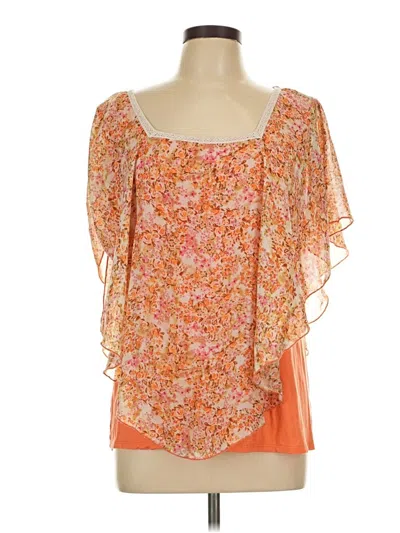 Pre-owned Naif 3/4 Sleeve Blouse In Orange