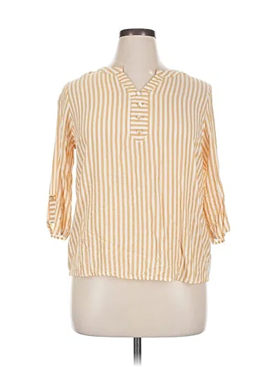 Pre-owned Naif 3/4 Sleeve Button Down Shirt In Yellow