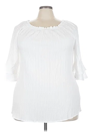 Pre-owned Naif 3/4 Sleeve T-shirt In White